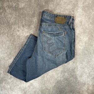 Vintage Y2K Ecko Unltd Baggy Jean Shorts Size 38 Skate Grunge